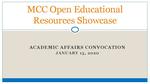 MCC Open Educational Resources Showcase